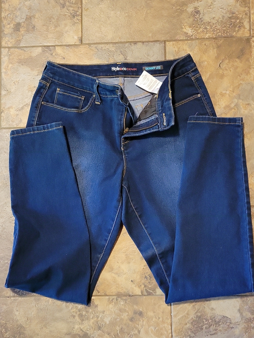 Style & Co. Womens Skinny Jeans in Deep Indigo